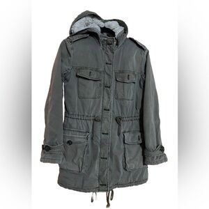 Talula Gray Drawstring-Waist Utility Jacket